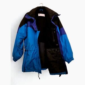 Columbia Sportswear Y2K Colorblock Jacket Women’s Size L Blue Purple Zip Front